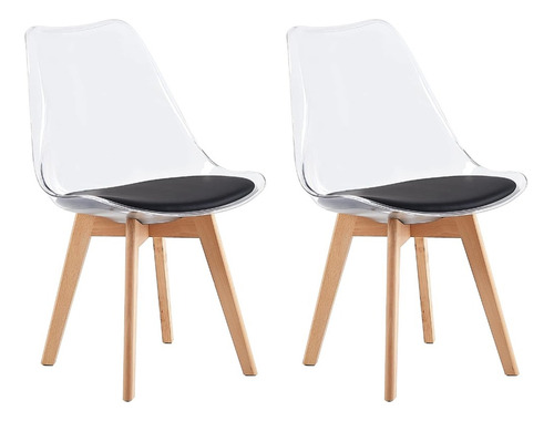 Set X2 Silla Moblihouse Eames Transparente