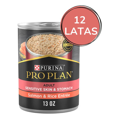 Alimento Húmedo Perro Adulto Pro Plan Sensitive Salmón Arroz 12 Latas | Envío gratis