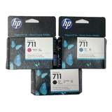 Cartuchos Kit X3 Hp 711 N 80ml + 711 Magenta-cian Originales