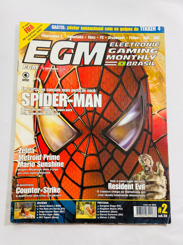 Revista Egm Nº 2 Spider Man Zelda Resident Evil - S/ Pôster