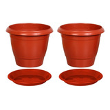 2vasos + 2pratos Plantas Frutíferas 44 Litros Extra Grande