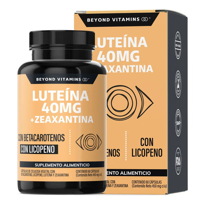 Luteína 40 Mg + Zeaxantina Con Betacaroteno Y Licopeno | Máxima Dosis 4x Superior | Fórmula Enriquecida Con Vitaminas C, E, A Y Zinc | Vegano Y Sin Rellenos | Beyond Vitamins - 60 Cápsulas | MercadoLibre
