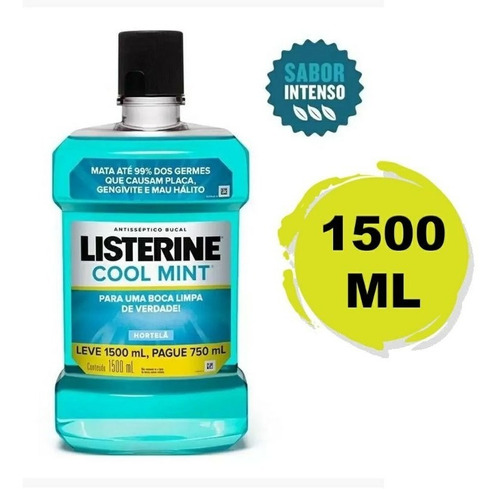 Enxaguatório Bucal Listerine Cool Mint Hortelã 1500 Ml