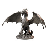 Dnd Miniatura 10cm Impresion 3d Orguss El Dragon Verde