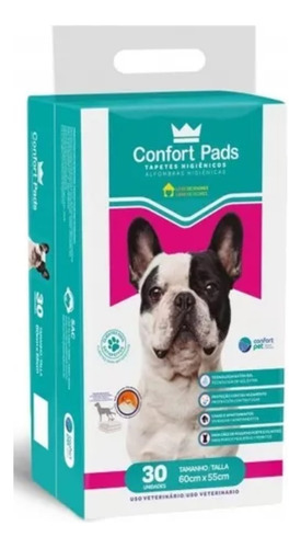 Tapete Higiênico Confort Pads Para Cães 60x55cm 30 Unidades