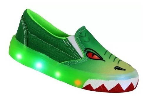 Tenis Niño Dinosaurio Shark  Trex Luces Casual Rex Led Niños