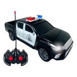 Carrinho De Controle Remoto Policia Caminhonete Luz Sirene 