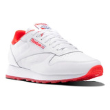 Zapatillas Reebok Classic Leather M Blanco Rojo