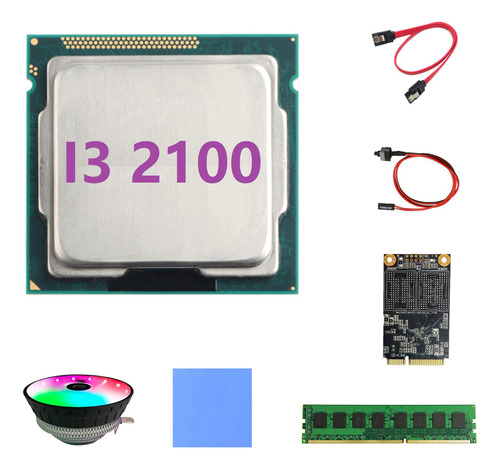 Cpu I3 2100, Ddr3, 4 Gb, 1600 Mhz De Ram+ssd De 128 G+ventil