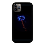 Funda Uso Rudo Tpu Para iPhone Thor Marvel Mjolnir Fondo Neg