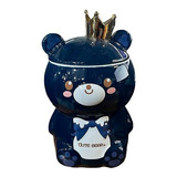 Taza Te Vidrio Ceramica Cute Bear Cuchara Tapa 350ml