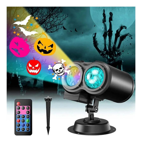 Proyector De Halloween Luces Led Giratorias 16 Patrones