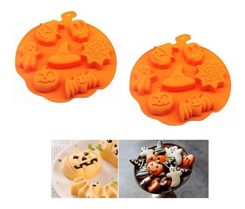 X2 Moldes Halloween Moldes Silicona Halloween De Calabaza