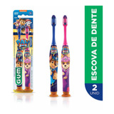 Kit 2 Escova Dental Suave/macia Infantil Patrulha Canina Gum