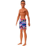 Muñeca De Playa Barbie Ken Con Traje De Baño Con Estampado T