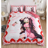 Nezuko Juego De Ropa De Cama Anime Ropa De Cama De 3 Piezas 