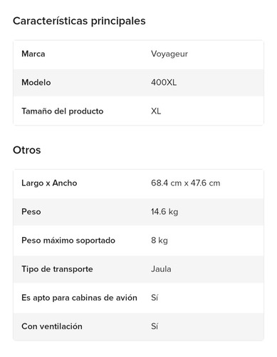 Canil Para Perro O Gato Mediano Apto Para Viaje En Cabina