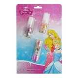 Maquillaje Infantil Labial+2 Esmaltes Princesas Jactans 3734