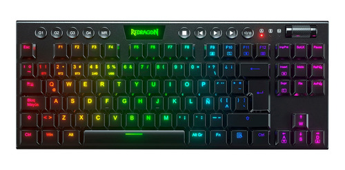 Teclado Gamer Inalámbrico Mecánico Redragon Horus Tkl Rgb