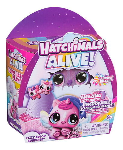 Hatchimals Alive Fizzy Color Sorpresa Pack Rainblow Splash