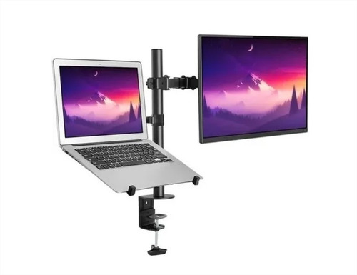 Soporte Monitor Y Notebook Brazo Articulado Escritorio