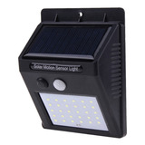Panel Solar Con Sensor De Movimiento Aplique Reflector Lampara 30 Leds Luz Potente