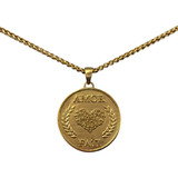 Medalla Amor Fati Grande, Collar Personalizable,hecho A Mano