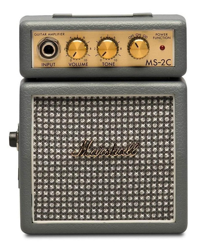 Amplificador  Micro Marshall Amp Ms2 Transistor Guitarr Cinz