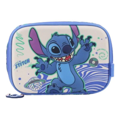 Cartuchera Stitch 3d Muy Espaciosa - Disney 014 Color Crema Y Celeste Lisa | MercadoLibre