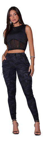 Calça Boyfriend Camuflada Pit Bull Jeans  Ref.64808