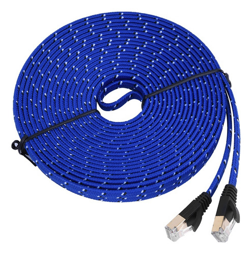 Cable De Red Lan Plano Con Blindaje De Parche Cat7 Rj45 De 1