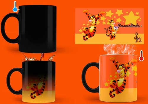 Taza Mágica(térmica) De Tigger Winnie Pooh Personalizada