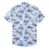 Camisa Casual De Playa De Manga Corta Con Estampado Hawaiano