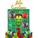 Set De Globos Hulk Avengers Decoración Fiesta De 51 Piezas 