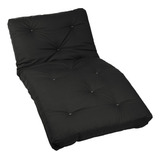 Mozaic Basic Twin Futon Colchón, Color Negro Medianoche