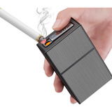 Cigarrera Porta Cigarros Con Encendedor Electrico Usb