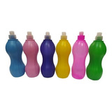 6 Botellas Cantimplora 500 Ml Colorida Niños Hidratante 