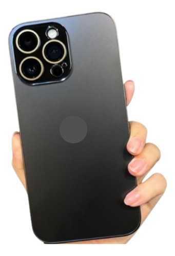 Capa Glass Fosca Cromada Para iPhone 11 Ao 15 Pro Max