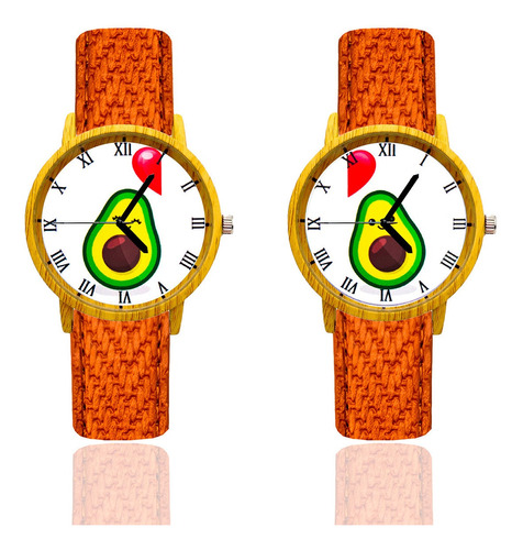 Reloj Pareja Mi Medio Aguacate Negro Tureloj