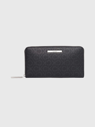 Cartera Negra Con Monograma Calvin Klein De Mujer