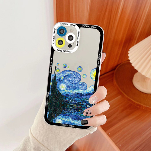 Fundas De Teléfono Transparentes Con Pintura Al Óleo De Van