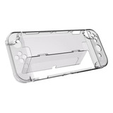 Capa Case Flip Para Nintendo Switch Oled Acrílico Cristal Cor Cristal Transparente