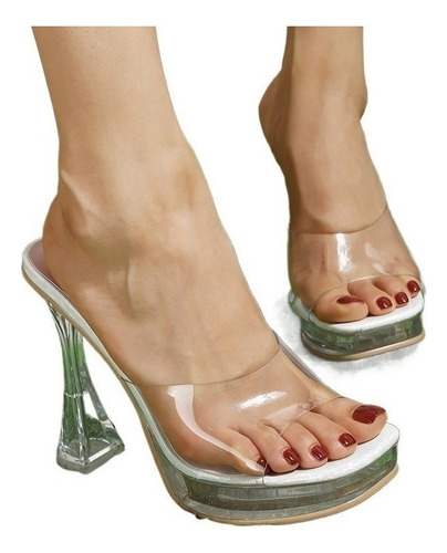 Zapatos De Mujer Con Tacón Alto Moda Transparente À
