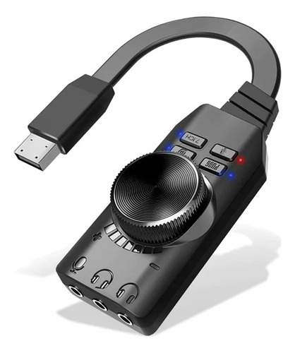 Adaptador De Tarjeta De Sonido Usb Externa Audio 7.1