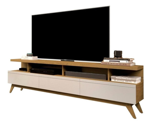 Painel E Rack Tv Até 75  - Vivare Wood 1.8 - Várias Cores