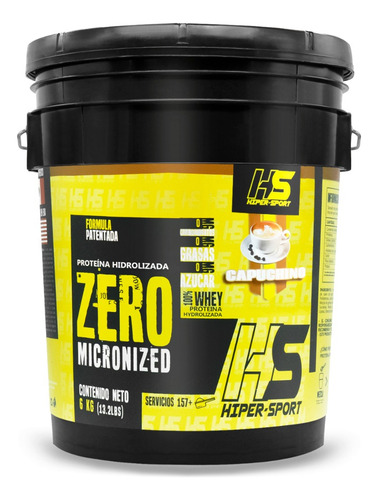 Proteína Whey Hs Hidrolizada Isolate Hiper Sports 6 Kg Sabor Capuccino