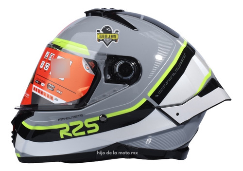 Casco Integral Mt Thunder 4 Sv R25 C3 Neón / Gris Brillante