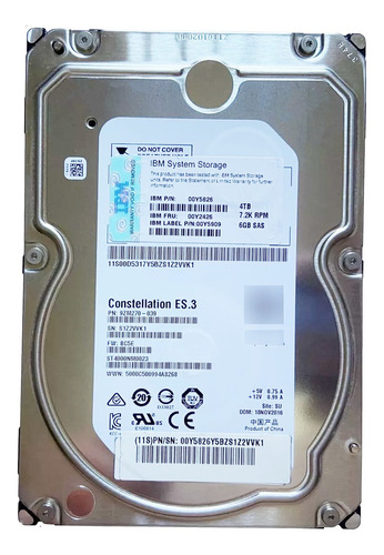 Hd Ibm 4tb 7.2k Lff 3.5 6gb Sas 00y2426 00y5826 @