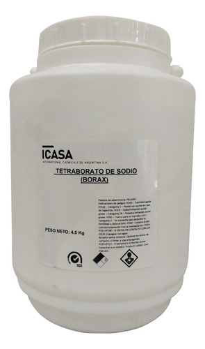 Bórax - Tetraborato De Sodio - Premium Para Slime 4,5 Kg Pr