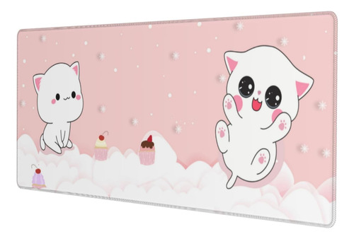 Alfombrilla De Ratón Para Juegos Pink Kawaii Cat Little Xl X